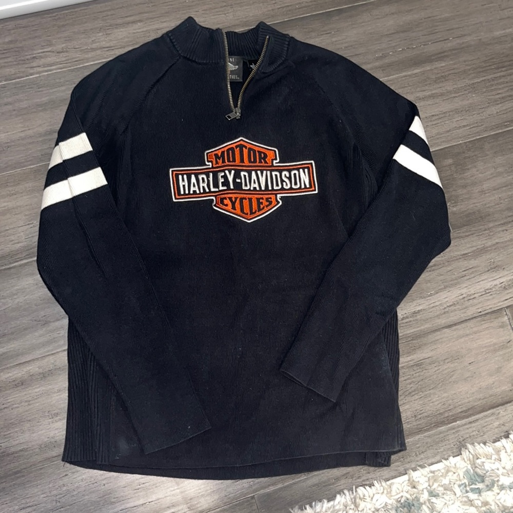 Harley Davidson half zip sweater like